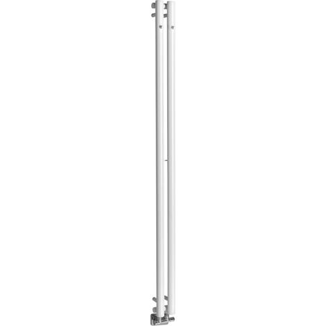 Sapho Pilon - Heizkörper 12 × 180 cm, 2 Handtuchhaken, mattweiß IZ125T (1/5)