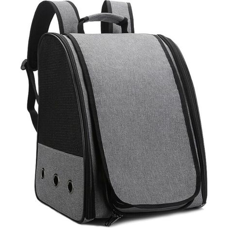 Borsa trasportino per cani e gatti, traspirante e pieghevole, trasportino portatile espandibile con tracolla regolabile - Verde