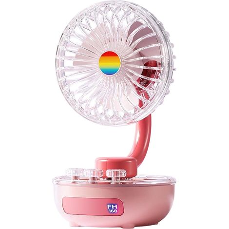 Mini-Ventilator Leiser, verstellbarer und wiederaufladbarer Ventilator mit erfrischendem Luftstrom – ideal fürs Bett Für Auto, Zimmer, Strand, Zelt, Zuhause, Reisen, Camping und Büro (1/5)