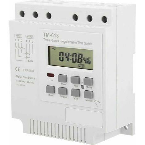 Minuterie Programable - Minuteur 380V TM-163 Commutateur de minuterie pour moteur triphasé 220vAC (1/4)