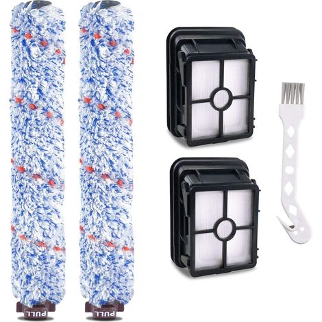 Accesorios y repuestos: 2 filtros con 2 cepillos para la aspiradora en seco y húmedo BISSELL 17132 3 en 1 Crosswave, cepillo de repuesto, filtro de repuesto para el rodillo de cepillo multisuperficie  (1/5)