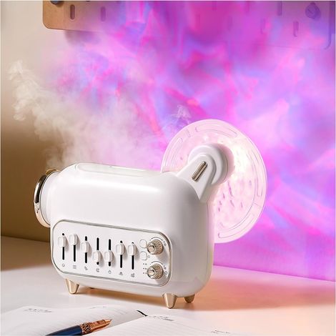 Diffuseur d'Huiles Essentielles: Lampe Nuit Rotative + Bruits Blancs — Humidificateur Auto-Arrêt pour Chambre, Yoga & Bureau (1/5)