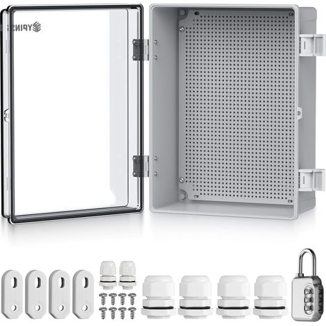 Boîtier Électrique Étanche - IP67 - ABS 3 mm - Résistant 60 kg - Pour Jardin Piscine Extérieur - 1 Pièce