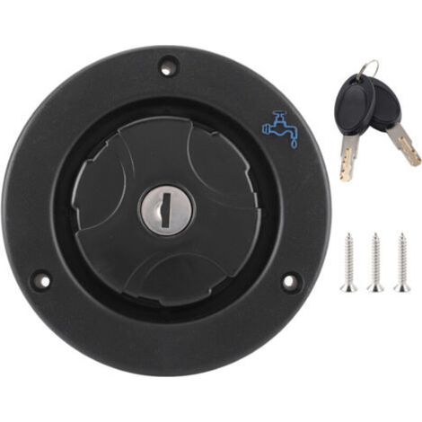 Bouchon de remplissage d'eau étanche verrouillable avec 2 clés pour camping-car caravane RV
