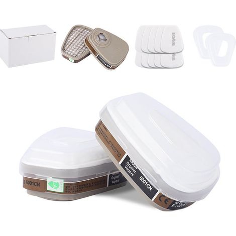Cartouches filtrantes pour masques de protection respiratoire, peintures chimiques, vapeurs organiques, compatibles avec les respirateurs 6200, 6 (1/5)
