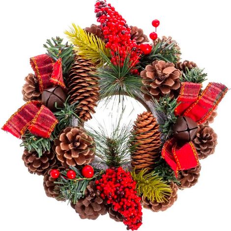 Couronne de l'Avent décoration Noël 22cm (1/3)