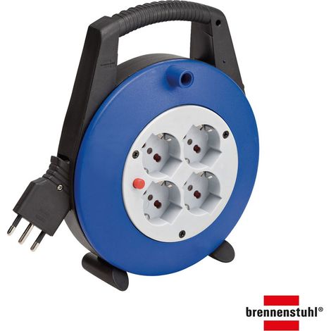 Prolunga elettrica brennenstuhl 15 mt avvolgicavo antiurto 4 prese