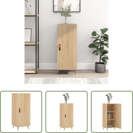 Holzwerkstoff - Sideboard Sonoma-Eiche 34,5x34x90 cm Holzwerkstoff (1/5)