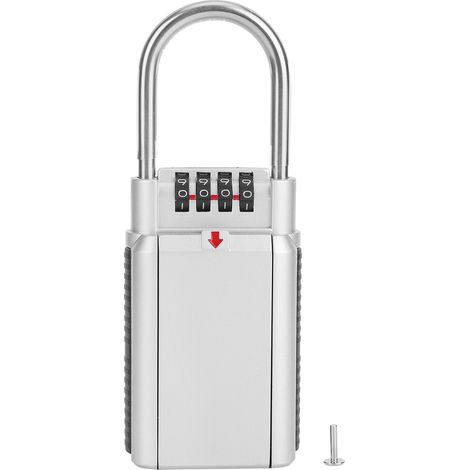 Boîte À Clés À Code - Boîte De Sécurité Extérieure En Alliage De Zinc - Résistante À L'Eau - Pour Porte Ou Mur - 1 Pièce (1/5)