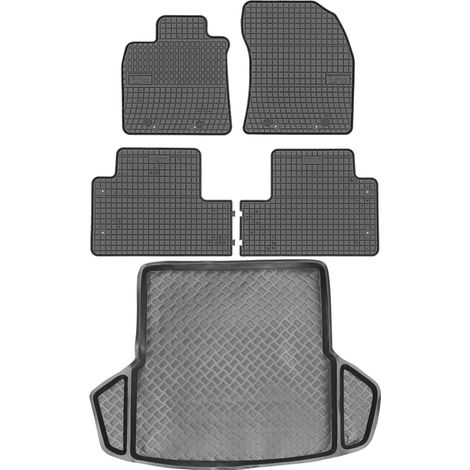 Juego de alfombrillas de goma para coche y maletero para Toyota Avensis III Kombi (2009-2018). (1/5)