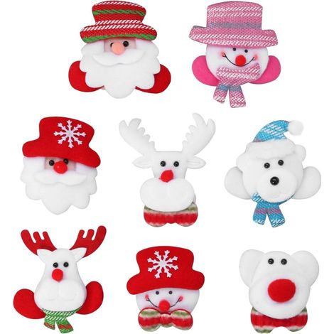 LED-Weihnachtsstecker, Weihnachtsdekoration für Erwachsene und Kinder (Weihnachtsmann, Schneemann, Bär, Rentier)