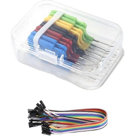 10 pinces de test SDK08 avec câble de connexion, pinces de test CI 40 V ultra-compactes, pince de test 2 A pour (1/5)