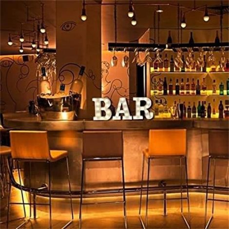 LED Alphabet Light, Letter Lampe Décorative Lumière LED Blanc LettresIlluminés - BAR (1/4)