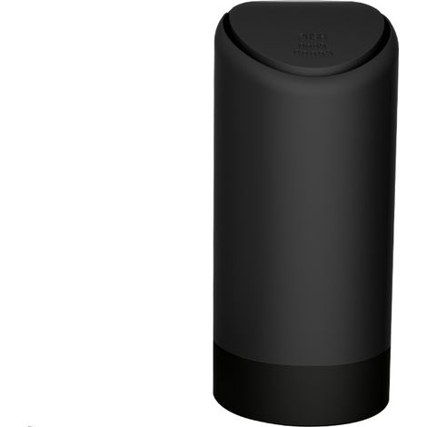 Lntyq 1 x Auto-Mülleimer mit Silikondeckel, kleiner Auto-Mülleimer mit Deckel, waschbarer Silikon-Auto-Mülleimer mit Deckel, auslaufsicherer Mini-Mülleimer (schwarz) (1/5)