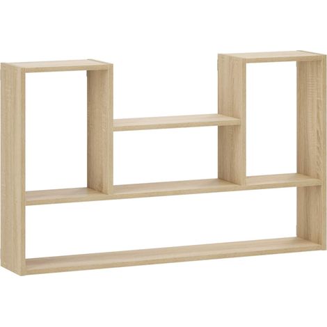 Wall Shelf Sonoma Oak 100 x 17 x 60 cm Engineered Wood vidaXL (1/5)
