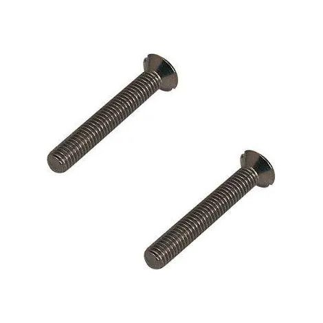 2 viti in acciaio inox diametro 6 L.100 mm per tappi di scarico in gres di forte spessore