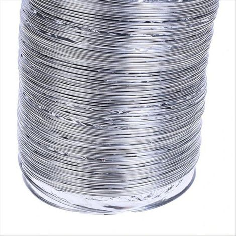 Tuyau De Ventilation - Aluminium PVC - Diamètre 100 mm - Température -30 à 100 ℃ - Renforcé Fil Acier - Pour Climatisation Chauffage Cuisine Salle De Bain Serre - 1,5 m (1/5)