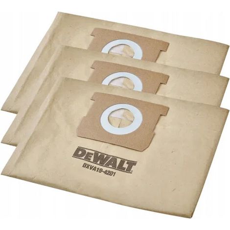 SET DE 3 SAC FIBRE DeWALT FOR 20-30L NON TISSE, HAUTE EFFICACITE, POUR 101262-63