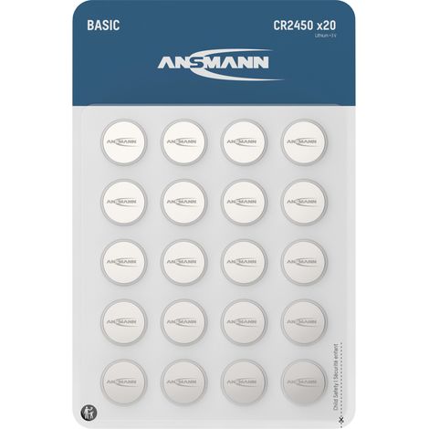 Ansmann Knopfzelle CR2450 3 V 20 St. 600 mAh Lithium (1/5)