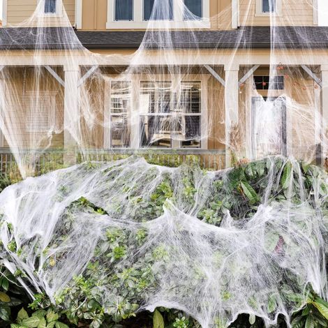 Toile D’araignée Étirable - 300 g - Couverture 1000 Sqft - Décoration Intérieure et Extérieure - Pour Fêtes à Thème et Décor Halloween (1/5)