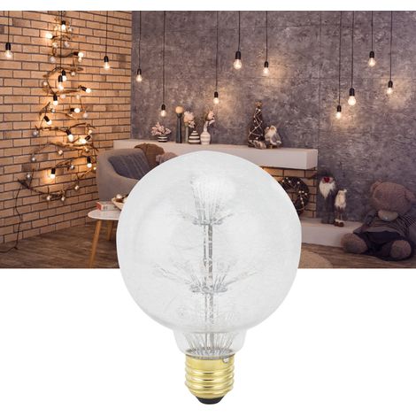 Ampoule décorative en verre de style antique, ampoule pour cour et festival, ampoule LED Edison ciel étoilé, ampoule à filament de verre G95, culot E27, 3W, modèle lumière chaude 85-265V. (1/5)