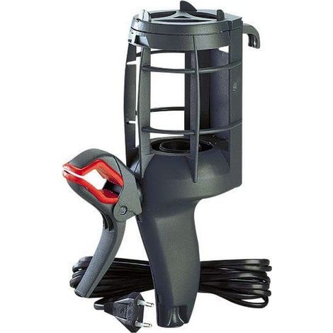 Lampe baladeuse - panier plastique - E27 - 75W - cordon 5m + pince