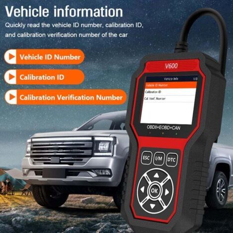 NALOOKAMIC  Valise Diagnostic Auto, Universel OBD2 Diagnostic Voiture Français, Lecteur de Code d'erreur de Moteur, Valise Effacer Defaut Voiture pour Tous Les protocoles OBDII Voitures Depuis 1996