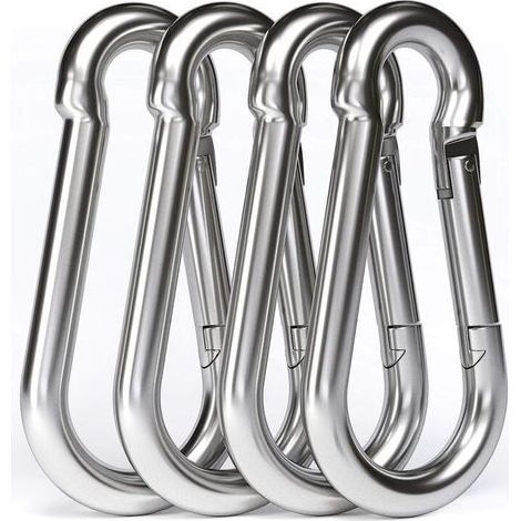 Kaelt - Garden Future4PCS - M10 Mousqueton en Acier Inoxydable 304 - Grand Mousqueton Inox 100mm de Fixation Capacité de Charge de 750 kg, Crochet Mousqueton Hamc Balancoire - 100mm x φ10 mm (1/4)
