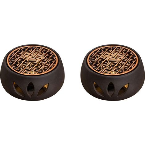 2X Base de soporte de cerámica para tetera, calentador de té, base aislante, calentador de té, café y agua, base hueca para calentar velas, soporte C (1/4)