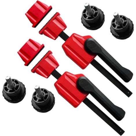 Lot de 2 pinces de serrage pour établi de table, travail du bois, établi de travail, pince à fixation rapide, pince de positionnement DIY, pince auxiliaire (19 mm) (1/5)