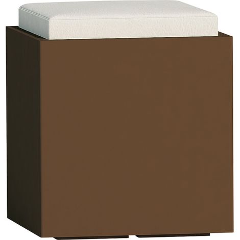Pouf Comfy Square aus Harz mit hohem bequemen Kissen Made in Italy -Braun (1/4)