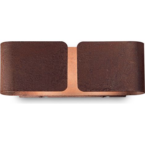 Applique Rustica-Country Clip Metallo Corten 2 Luci G9 3W 3000K Luce Calda (1/2)