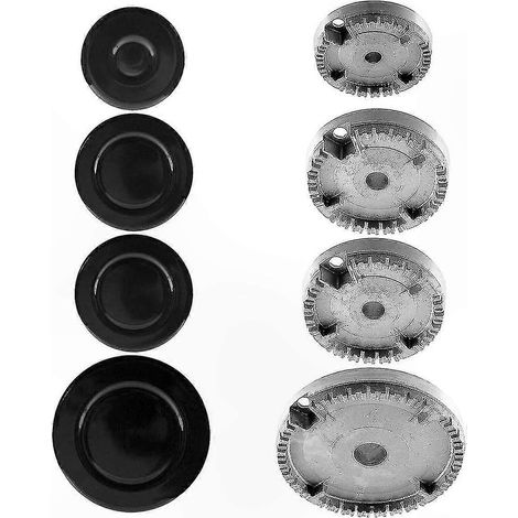 Couvercle de brûleur universel pour cuisinière à gaz, diffuseur de flamme de remplacement pour plaque de cuisson, compatible avec la plupart des modèles de fours. (1/5)