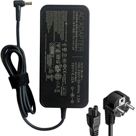 (Schwarz) 120W 19V 6,32A Ladegerät-Adapter kompatibel mit ASUS N750 N500 G50 N53S N55 FX504 (1/3)