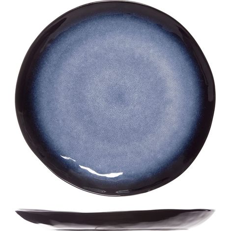 Assiette Plate Bleu-D33 Cm-Lot de 3 (1/4)