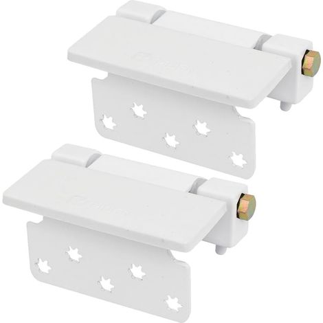 PVC Kunststoff Fenster Tür Metall Schraube Fest Einstellbar T Flag Scharnier Weiß 2 stücke (38712...