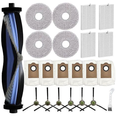 NALOOKAMIC Pour aspirateur robot Lefant M3 : 1 brosse principale, 4 filtres HEPA, 4 lingettes de nettoyage, 6 sacs à poussière, 6 brosses latérales, 1 outil de nettoyage (1/4)
