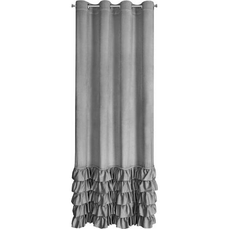 Carli-Gardine 140x250 silberne Rüschen (1/5)