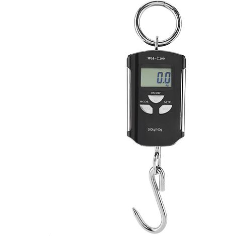 Balance électronique suspendue Portable, affichage numérique LCD rétroéclairé Kg/lb/JIN 200KG avec crochet