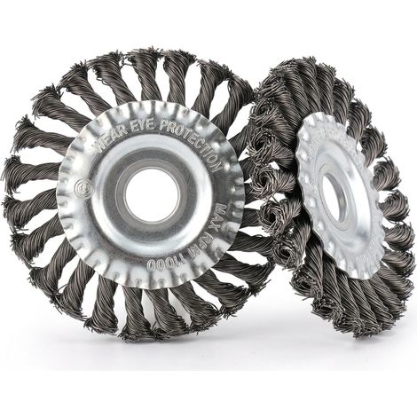 Lot de 2 brosses métalliques pour meuleuse d'angle (1/5)