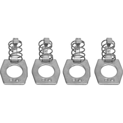Verrou de porte pour chauffe-eau, 4 pièces, loqueteau en acier inoxydable argenté, fixation pour camping-car et caravane. (1/5)