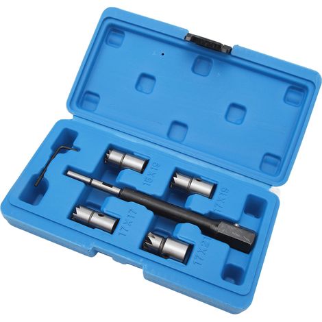 5pcs Diesel Injector Seat Cutter Tool Set High Hardness Rugged Practical with Hexagonal Spanner for CDI Engines (1/5)