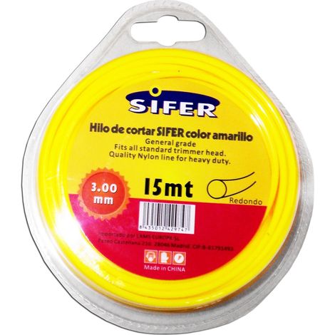 DECESPUGLIATORE TONDO GIALLO SIFER FILO 3 MM x 15 MT