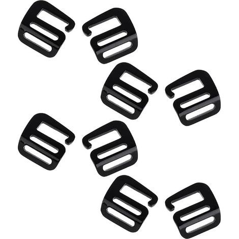 Set of 8 25mm G-hook Loops for Backpack Straps – Lightweight and Rust-Resistant – Black (1/5)