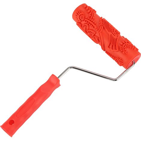 Rouleau à texture en caoutchouc 7 pouces pour impression murale, avec manche EG343T