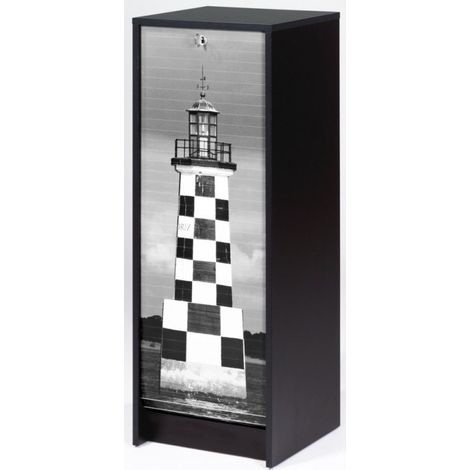 Classeur à rideau noir imprimé phare Breton Boost (1/2)