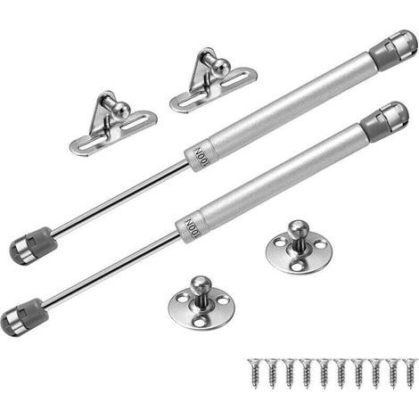 Set of 2 gas struts, 100 Newtons – made of ABS plastic and zinc alloy – cupboard door dampers – easy installation (1/5)
