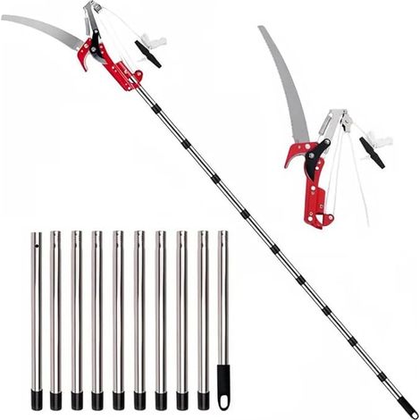Manual pruning saw, height adjustable 4 m, 1 saw for 2 uses, cut dense trees and shrubs without ladder, manual pruning shears for tall branches (1/5)