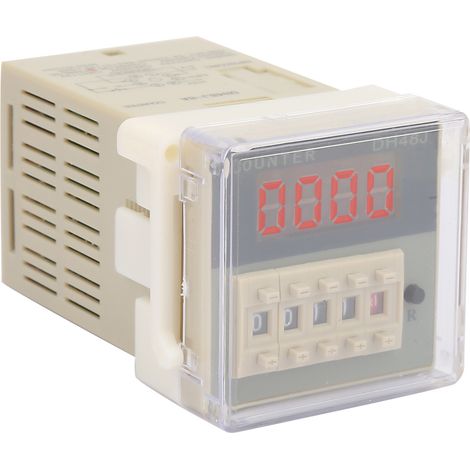 Relais temporisé numérique LCD 8 broches O111ROM DH48J-8A, compteur de temps 0-999900, 220VAC (1/5)