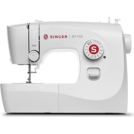 Singer – Machine à coudre automatique électrique – 4 points réglables – Design compact blanc – Pour couture professionnelle et amateur - M1155 (1/2)